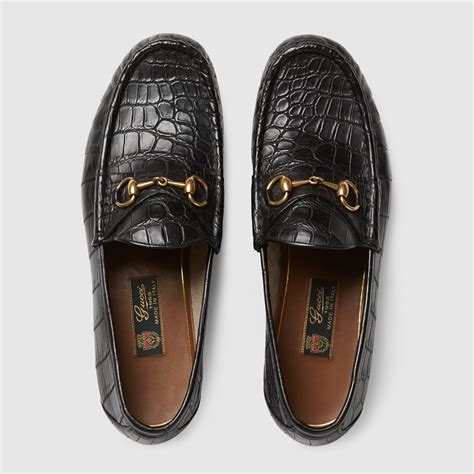 gucci men's horsebit loafers|gucci crocodile loafer.